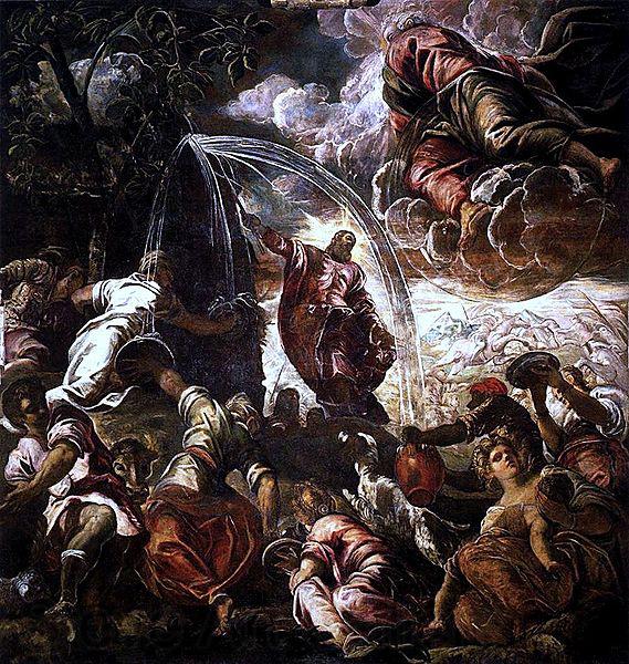 Jacopo Tintoretto Moses schlagt Wasser aus dem Felsen Spain oil painting art